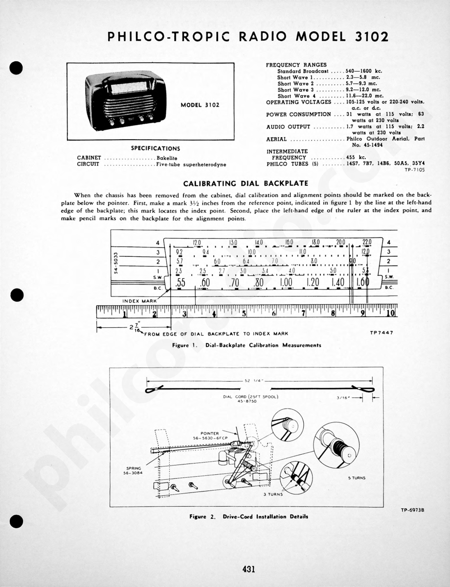 Philco-Tropic Radio-Phonograph Models 3402, 3403 and 3451维修电路原理图.pdf_第1页