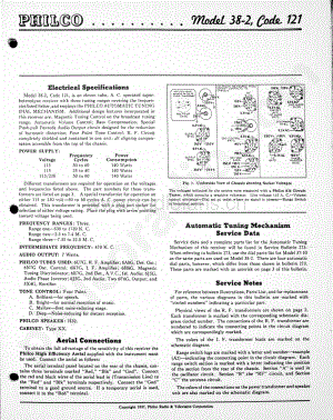 philco Model 38-2 (121) 维修电路原理图.pdf