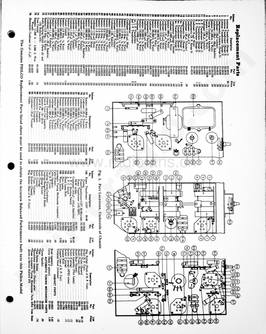 philco Model 38-2 (121) 维修电路原理图.pdf_第3页