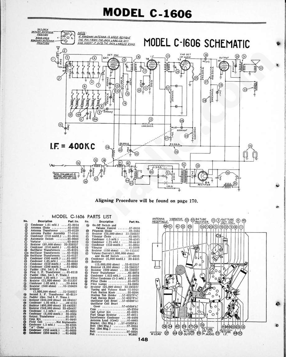 philco Models PT-43, Codes 121-122; and PT-55 维修电路原理图.pdf_第1页