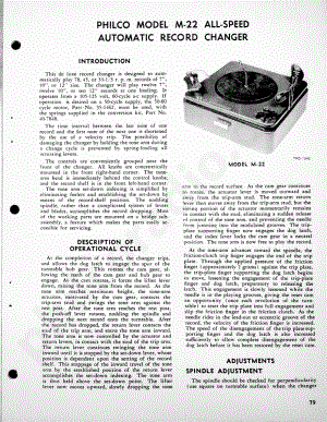Philco Model M-22 All-Speed Automatic Record Changer维修电路原理图.pdf