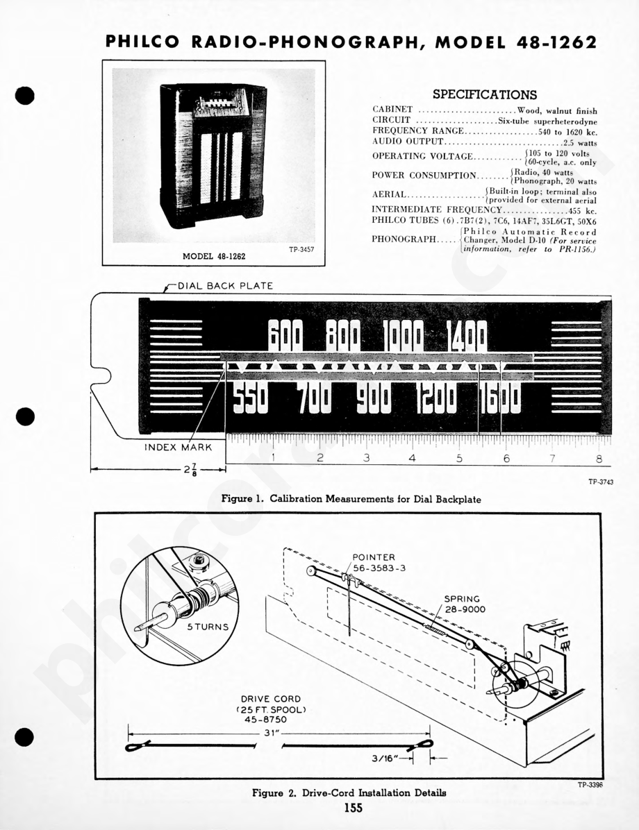 Philco Radio-Phonograph Models 48-1274 and 48-1276维修电路原理图.pdf_第1页