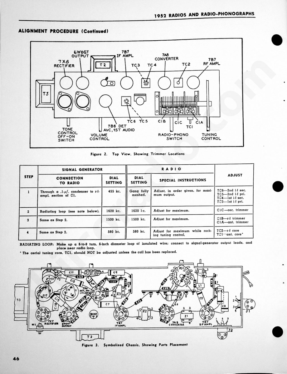 Philco Radio-Phonograph Model 52-1730维修电路原理图.pdf_第2页