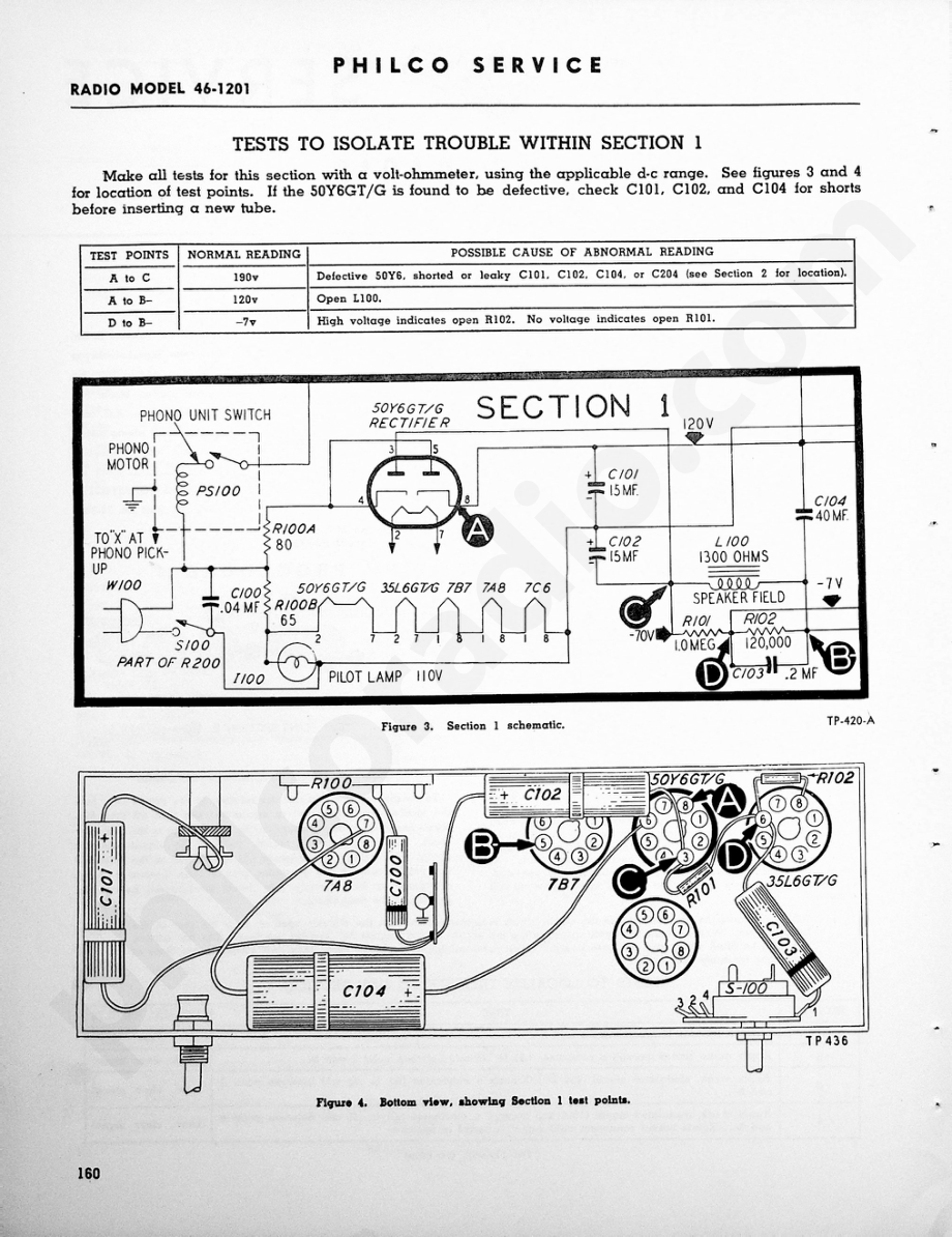 philco Model 46-1201维修电路原理图.pdf_第2页