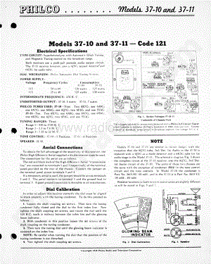philco Models 37-10 and 37-11 (121) 维修电路原理图.pdf