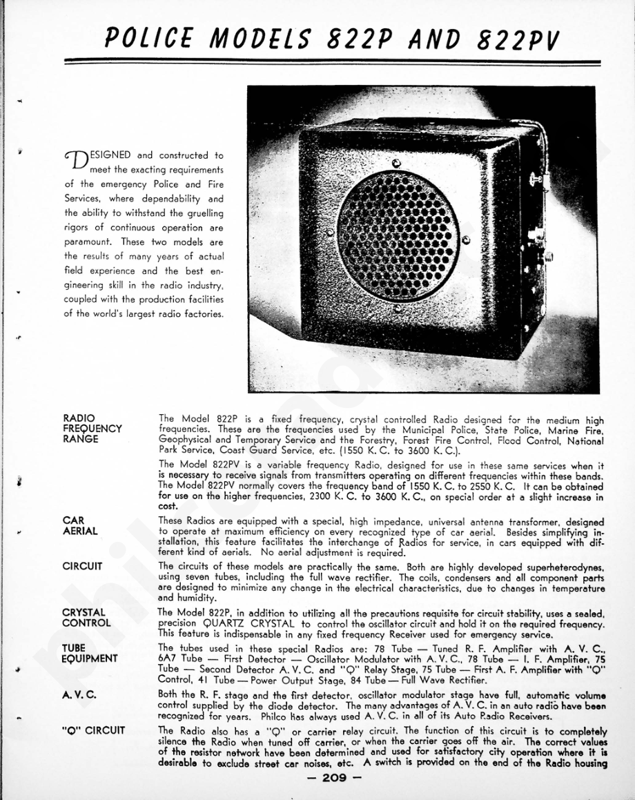 philco Ford Integral Aerial for Ford and Mercury Closed Cars维修电路原理图.pdf_第1页