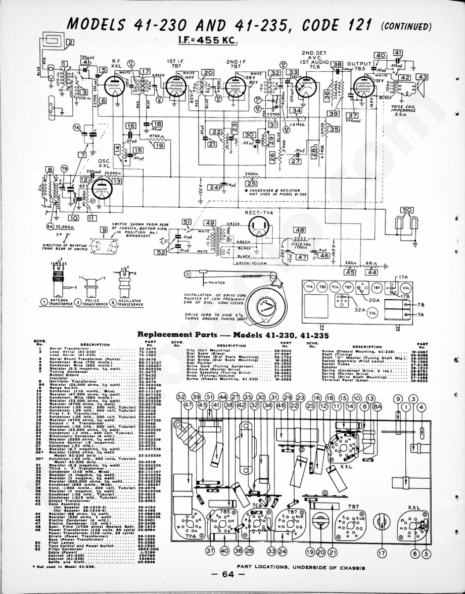 philco Model 41-258, Code 122维修电路原理图.pdf_第2页