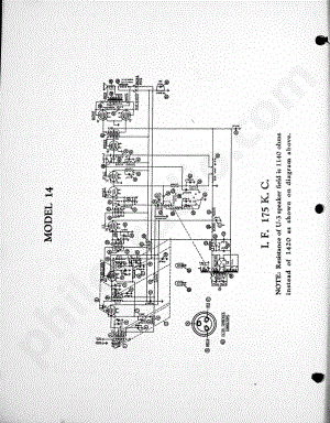 philco Model 14 (122 & 123) 维修电路原理图.pdf