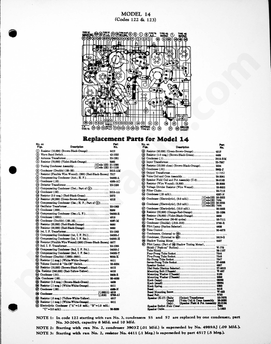 philco Model 14 (122 & 123) 维修电路原理图.pdf_第2页