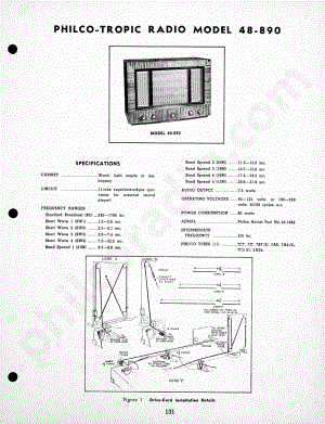 Philco Radio-Phonograph Models 48-1262 (Code 122) and 48-1262 (Supplement to PR-1436)维修电路原理图.pdf