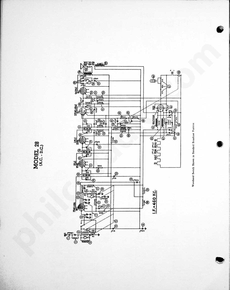 philco Model 28 A.C. – D 电路原理图.pdf_第1页