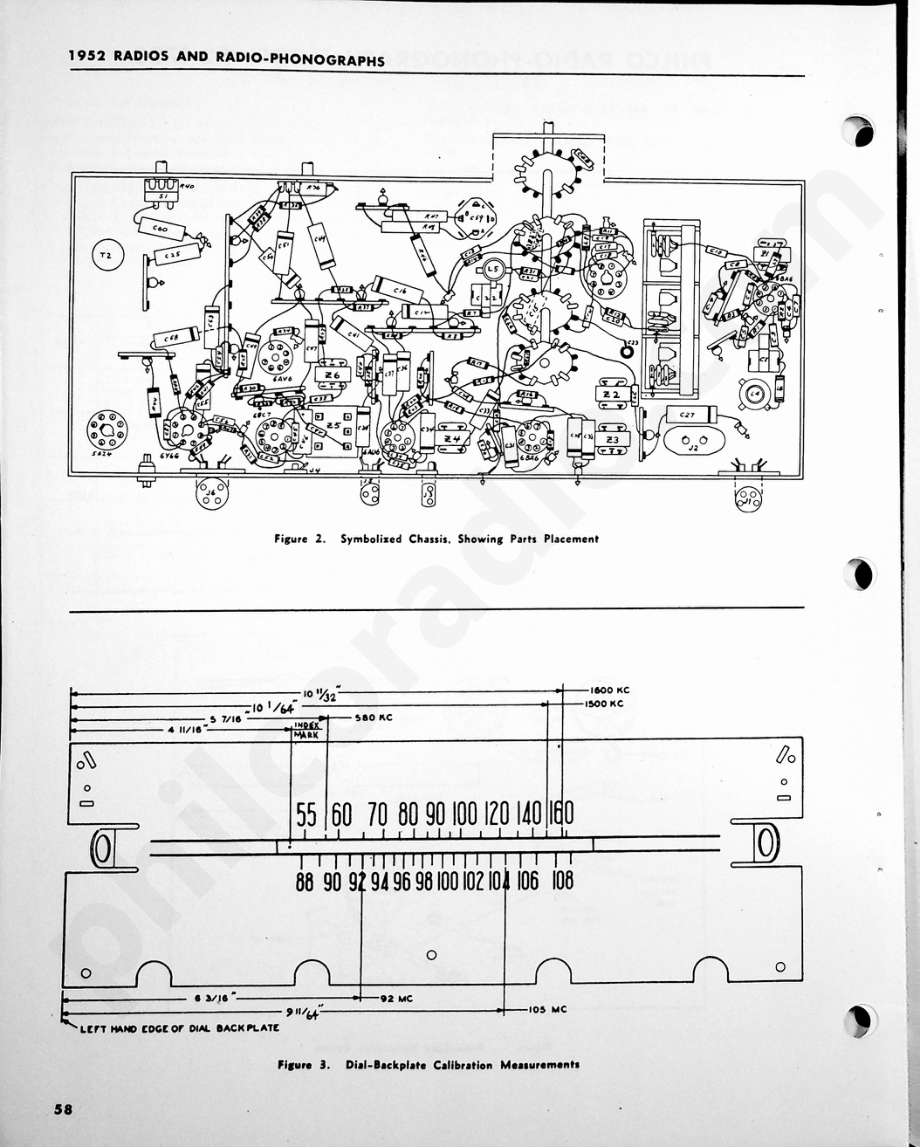 Philco Radio-Phonograph Model 52-1733维修电路原理图.pdf_第2页