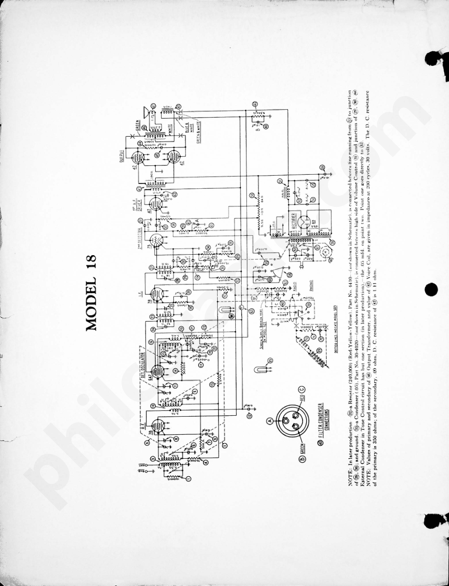 philco Model 18 (121, 122, 123) 电路原理图.pdf_第1页