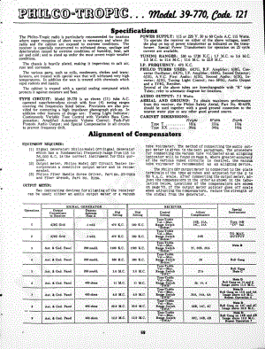 Philco-Tropic Model 39-770, Code 121 维修电路原理图.pdf