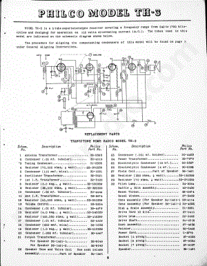 Philco Model TH-3 维修电路原理图.pdf