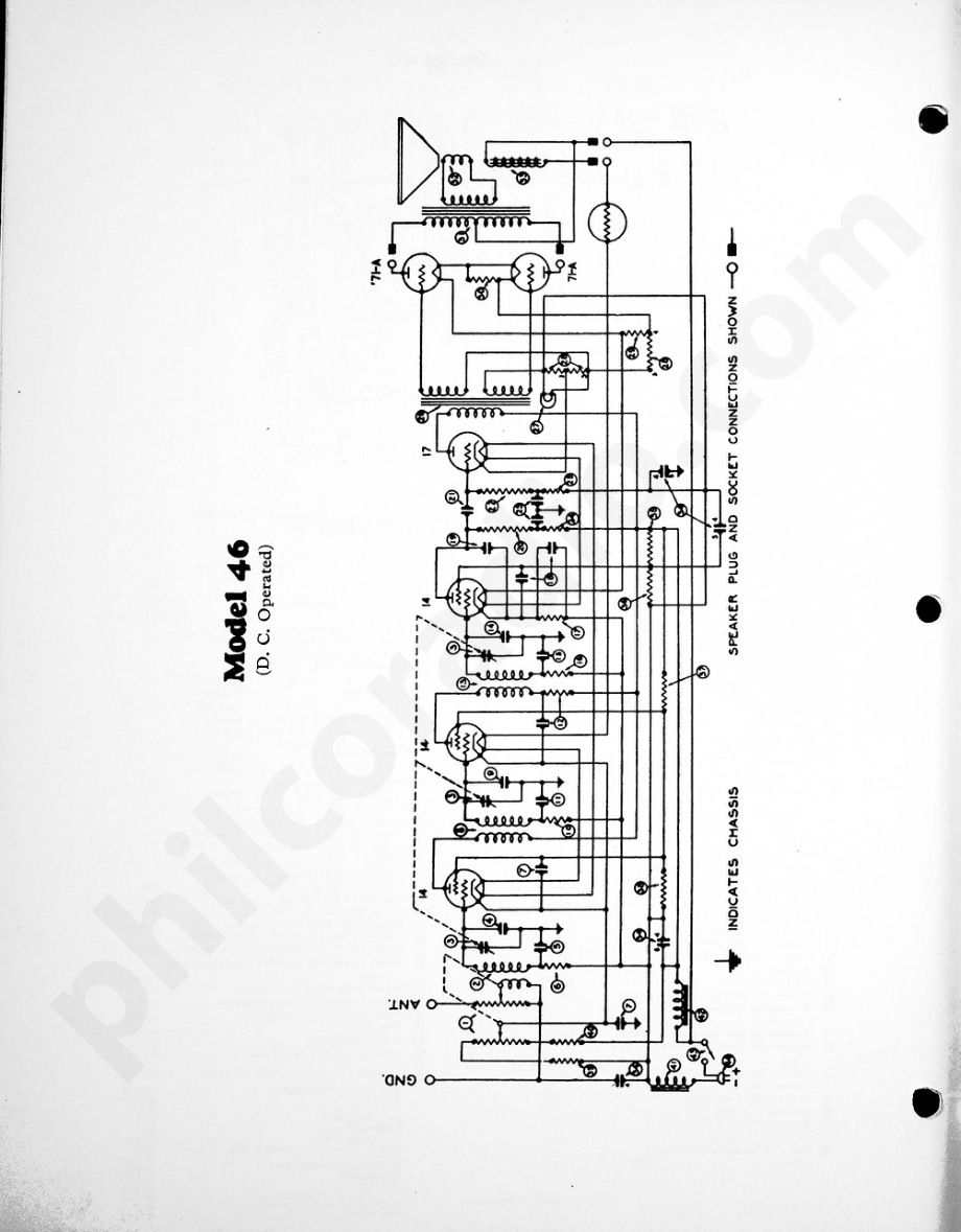 philco Model 46 (D.C 电路原理图.pdf_第1页