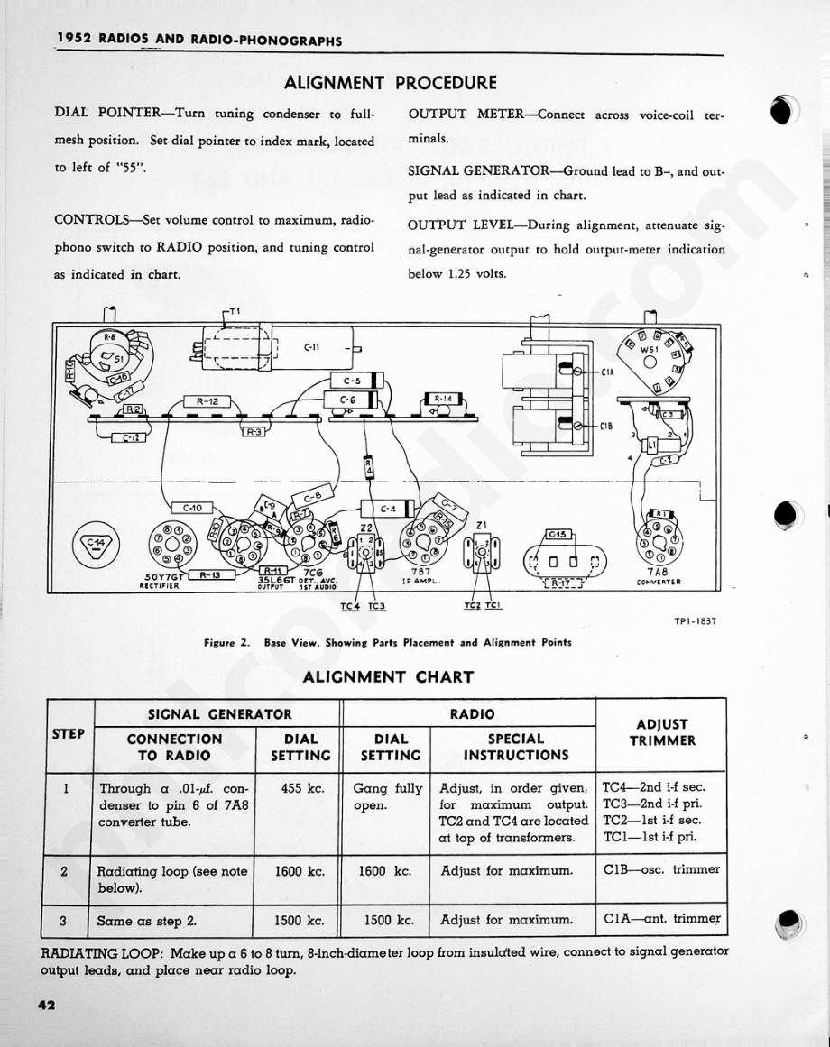 Philco Radio-Phonograph Model 52-1340, Codes 121 and 122维修电路原理图.pdf_第2页