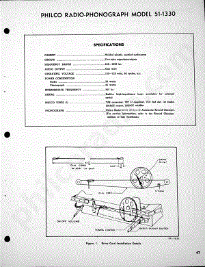 Philco Radio-Phonograph Model 51-1330维修电路原理图.pdf
