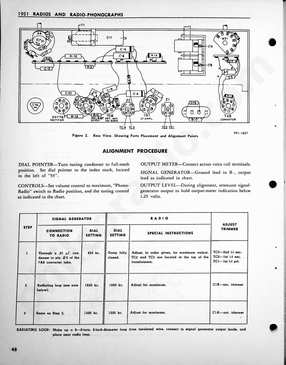 Philco Radio-Phonograph Model 51-1330维修电路原理图.pdf_第2页