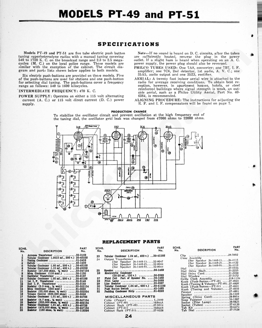philco Model S-1526 维修电路原理图.pdf_第1页