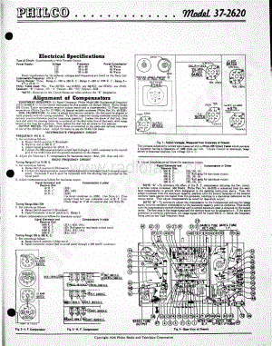 philco Model 37-2620 维修电路原理图.pdf