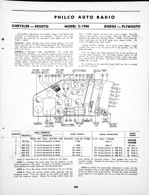 philco Chrysler-Desoto Model C-1903 Dodge-Plymoth 维修电路原理图.pdf