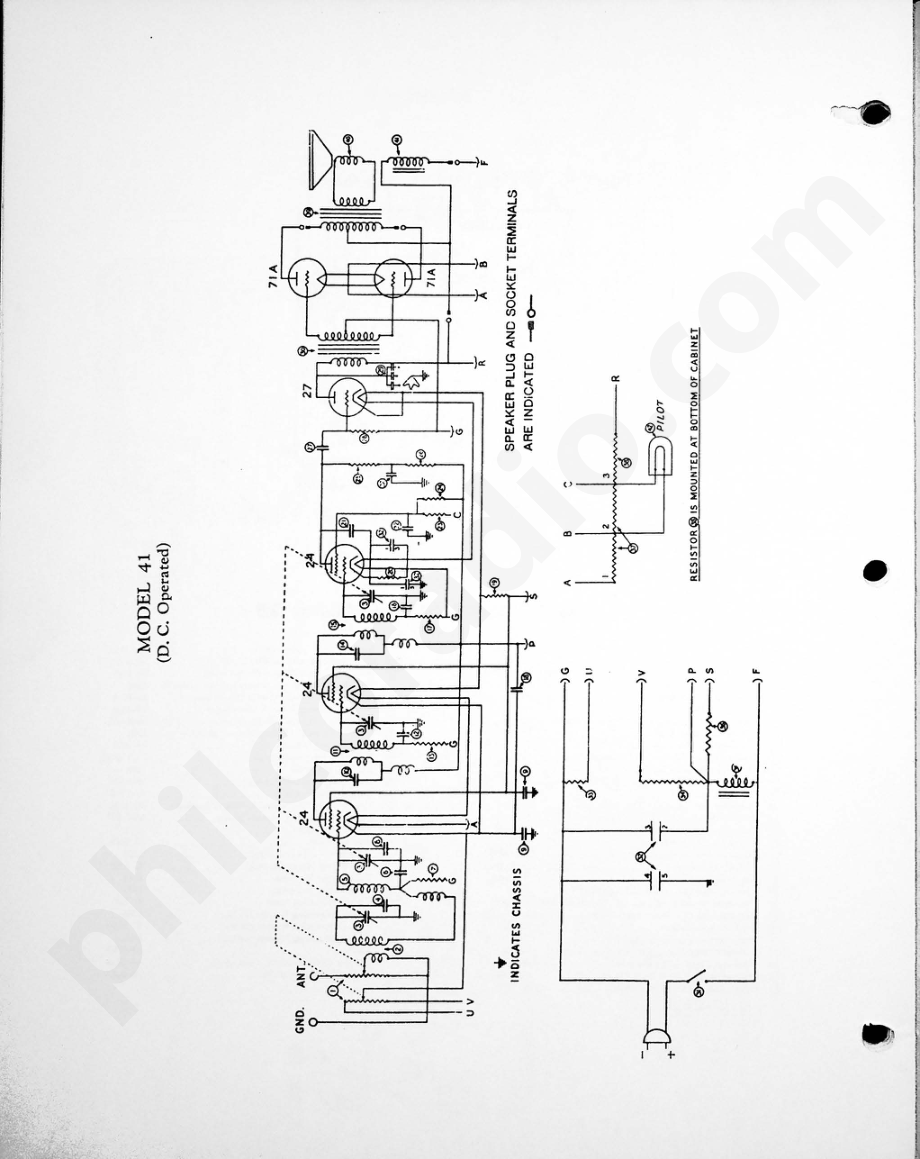 philco Model 41 (D.C 电路原理图.pdf_第1页