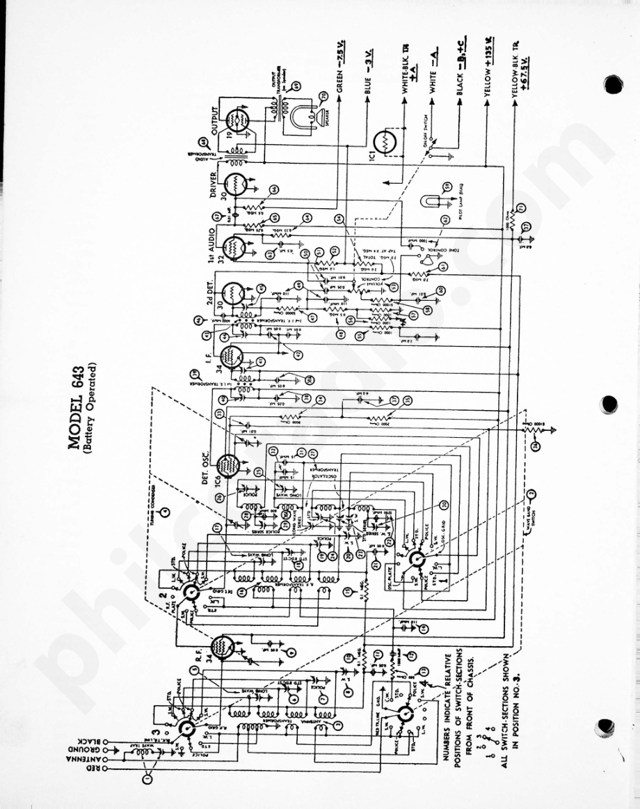 philco Model 643 (Battery Operated) 电路原理图.pdf_第1页