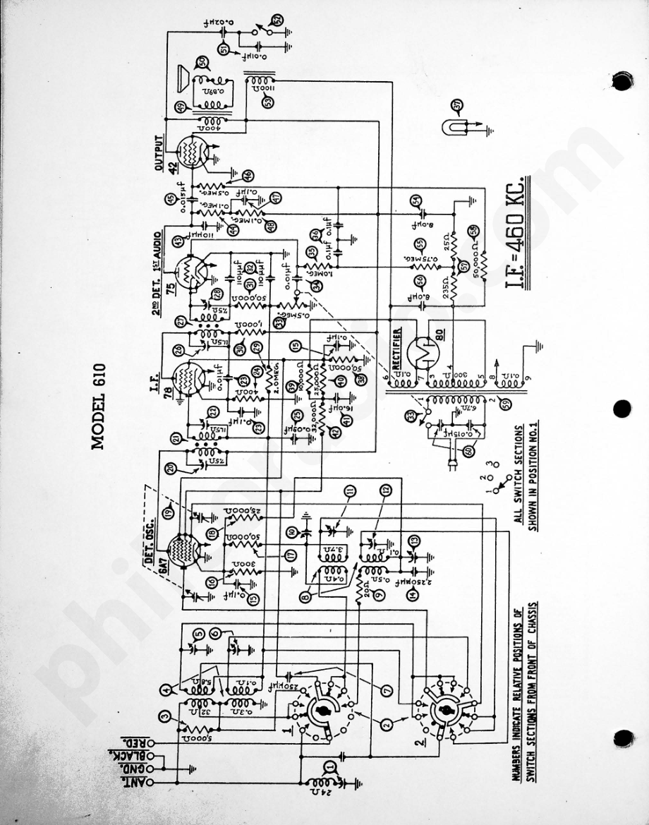 philco Model 610 电路原理图.pdf_第1页