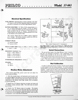philco Model 37-643 维修电路原理图.pdf