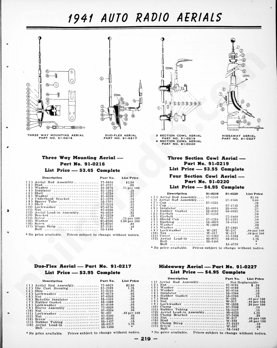 philco Packard Model P-1830 Standard Auto Radio维修电路原理图.pdf_第1页