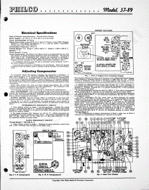 philco Model 37-89 维修电路原理图.pdf
