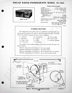 Philco Radio-Phonograph Model 49-1607维修电路原理图.pdf