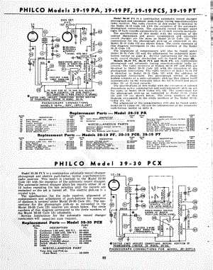 Philco Models 39-19 PA, 39-19 PF, 39-19 PCS, 39-19 PT 维修电路原理图.pdf