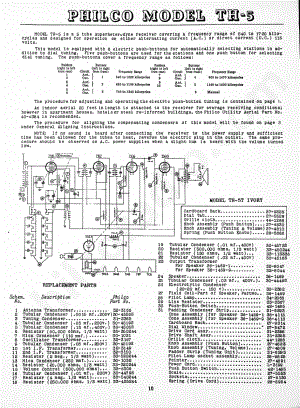 Philco Model TH-5 维修电路原理图.pdf