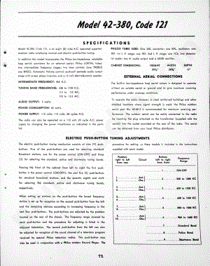 philco Model 42-380, Code 121 维修电路原理图.pdf