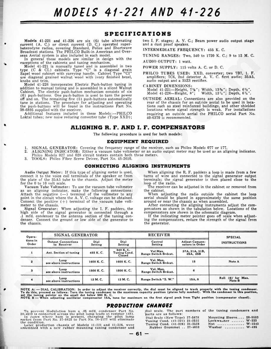 philco Model 41-256, Code 121维修电路原理图.pdf_第1页