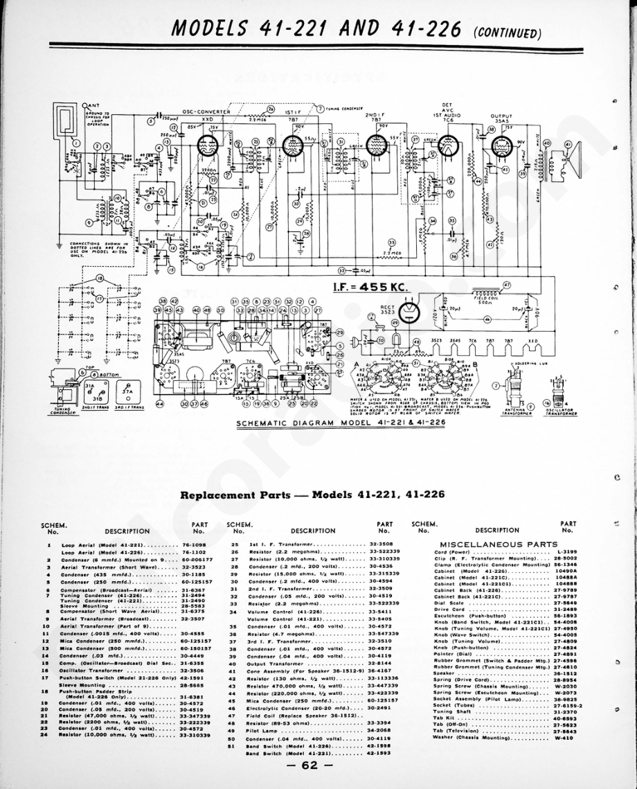 philco Model 41-256, Code 121维修电路原理图.pdf_第2页