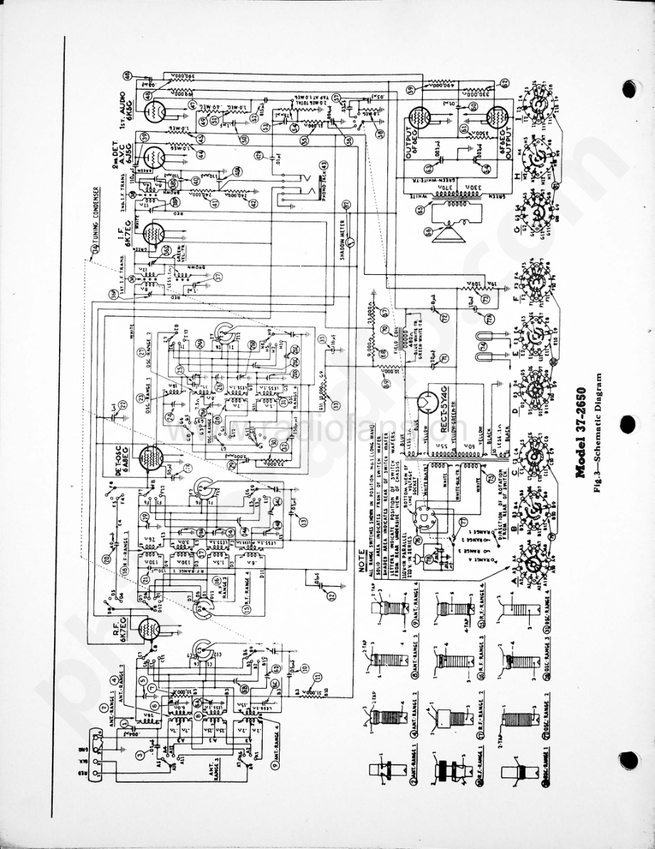 philco Model 37-2650 维修电路原理图.pdf_第2页
