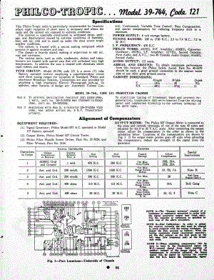 Philco-Tropic Model 39-744, Code 121 维修电路原理图.pdf
