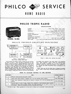 philco Model 46-806维修电路原理图.pdf