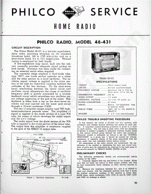 philco Model 46-431维修电路原理图.pdf