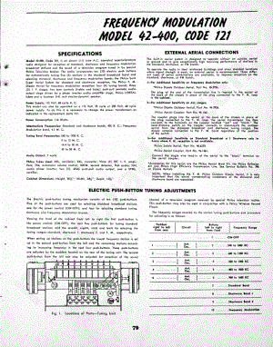 philco Frequency Modulation Model 42-400, Code 121 维修电路原理图.pdf