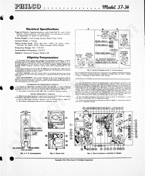 philco Model 37-34 维修电路原理图.pdf