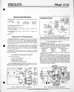 philco Model 37-62 维修电路原理图.pdf