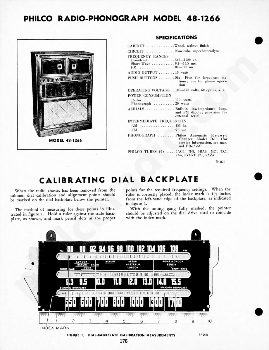 Philco Radio-Phonograph Model 48-1286维修电路原理图.pdf_第1页