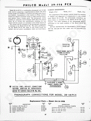 Philco Model 39-116 PCX 维修电路原理图.pdf