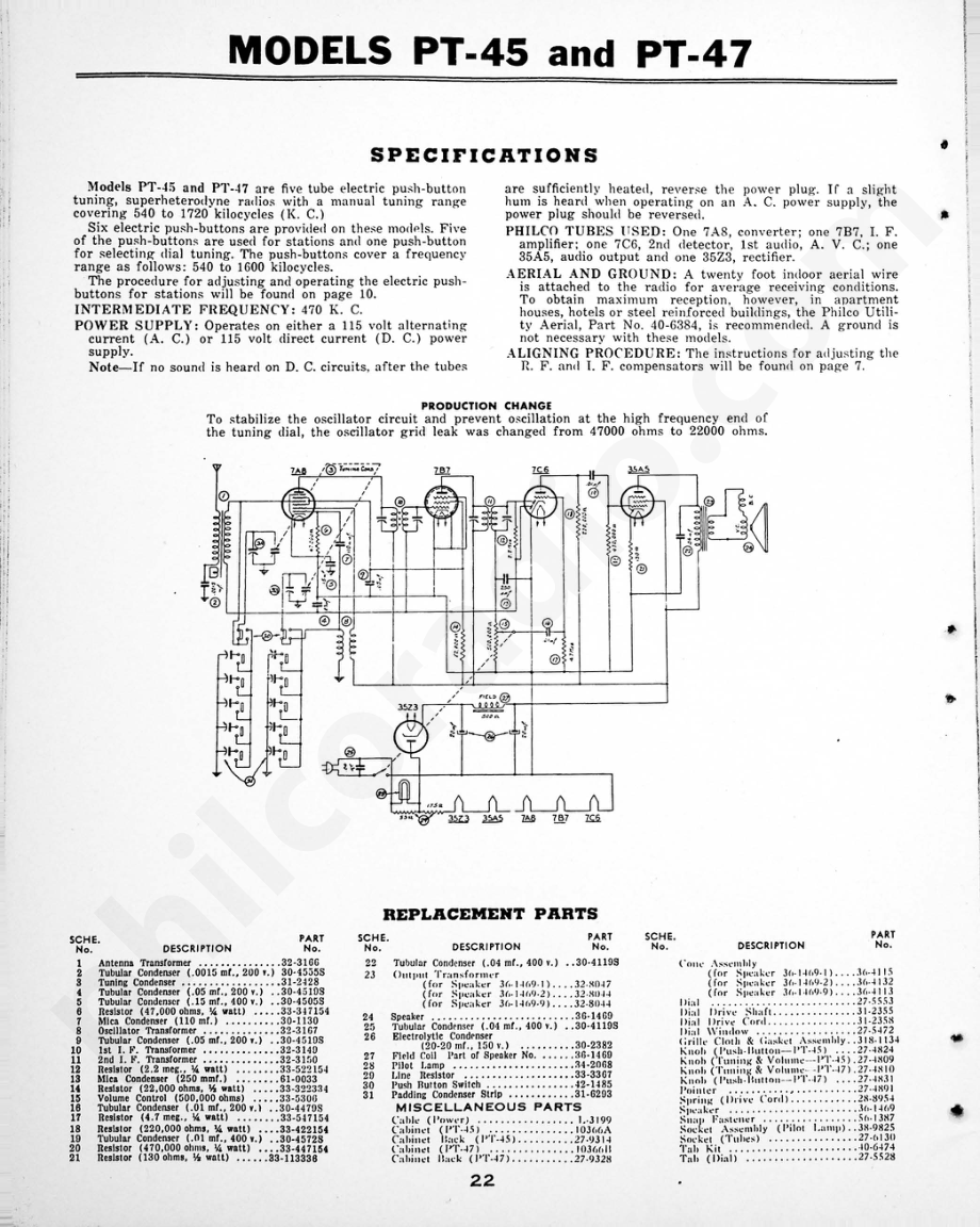 philco Model P-1517 维修电路原理图.pdf_第1页