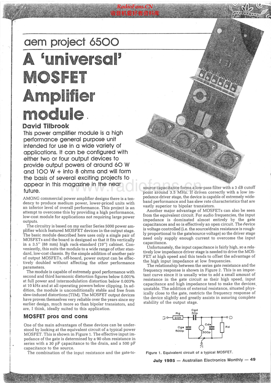 AEM6500_Mosfet_Amplifier维修电路原理图.pdf_第1页