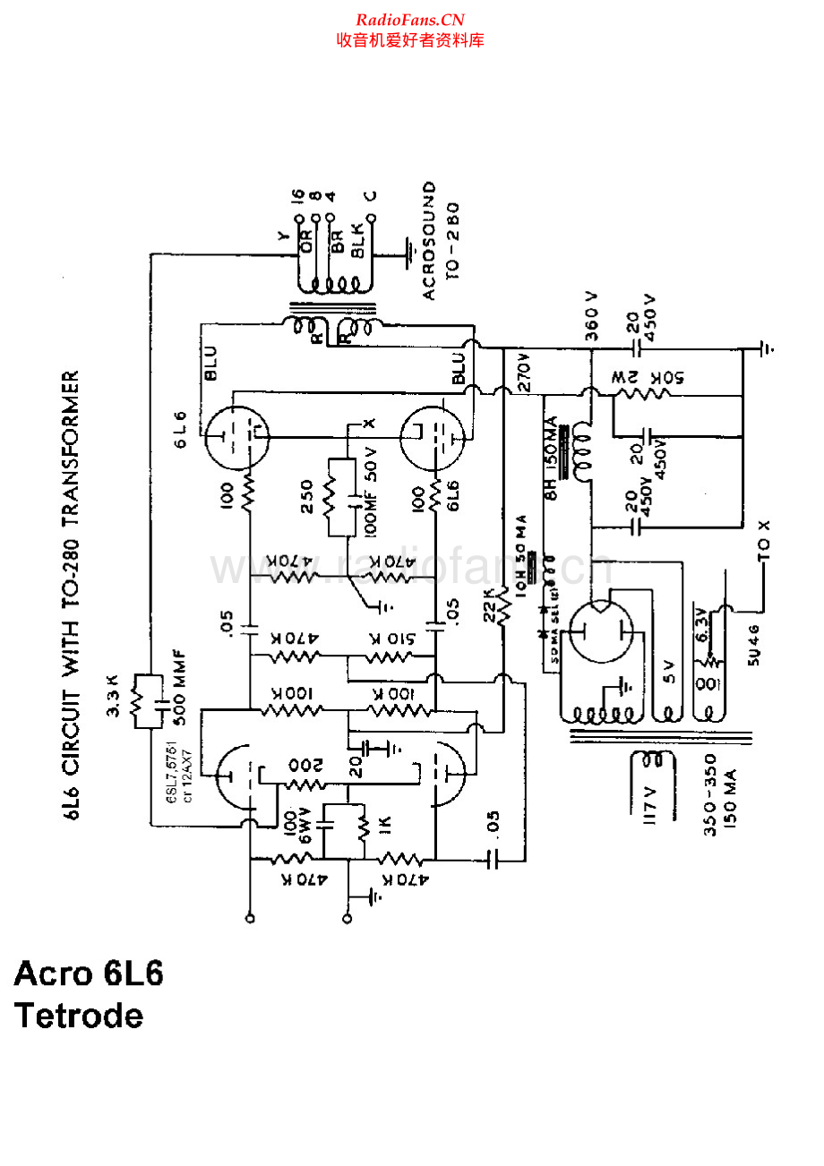 AcroSound-280_6L6-pwr-sch维修电路原理图.pdf_第1页